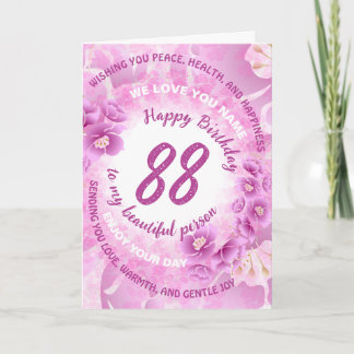 Cartão Cherry Blossom Milestone Birthday | Custom Age