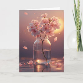 Cartão Cherry Blossom Postcard - Elegant Hand-Drawn Sakur