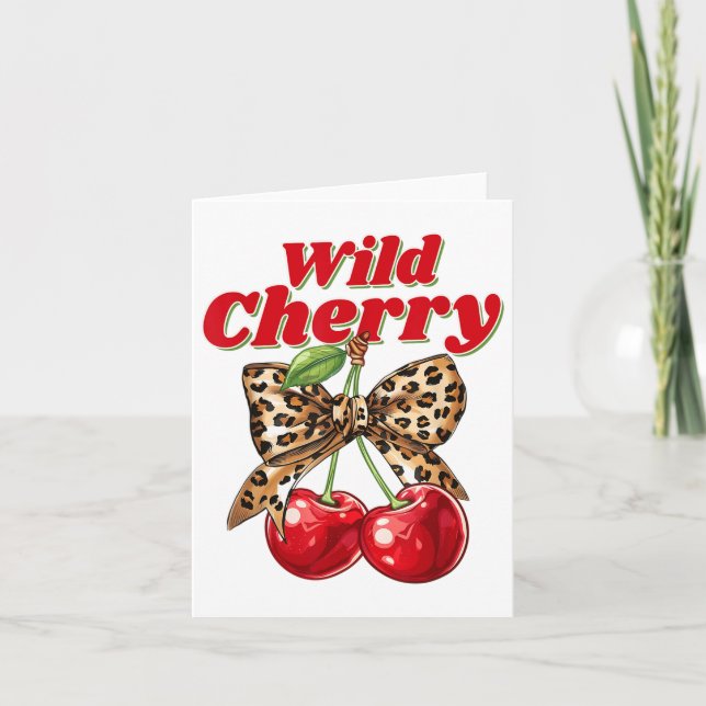 Cartão Cherry Lover Leopard Coquette Summer Vibes Wild Ch (Frente)
