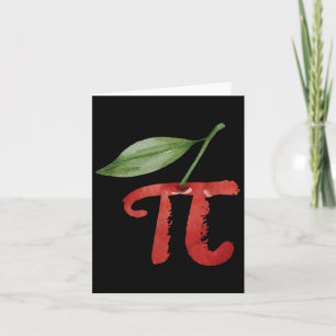 Cartão Cherry Pi Day Funny Pie Cherries 3.14 Ciência Humo