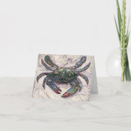 Cartão Chesapeake Bay Blue Crab Blank Note Card