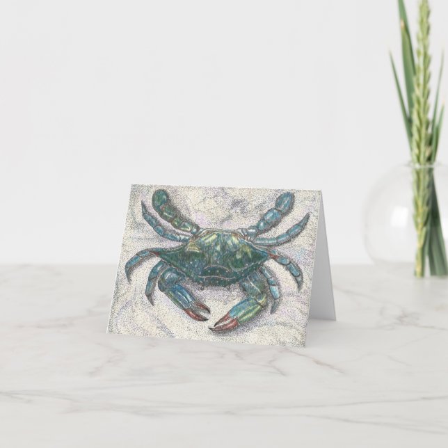 Cartão Chesapeake Bay Blue Crab Greeting Card (Frente)