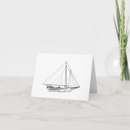 Cartão Chesapeake Bay Skipjack Sailboat