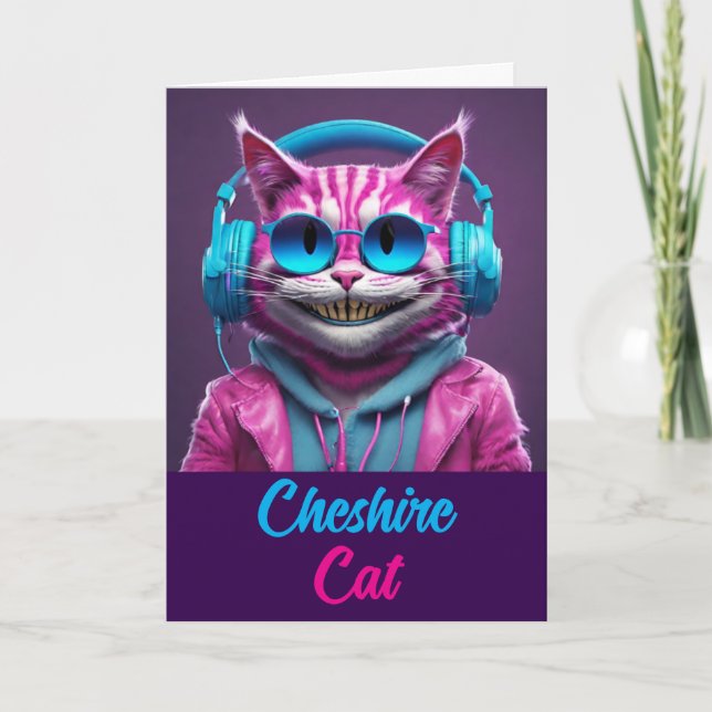 Cartão Cheshire Cat (Frente)
