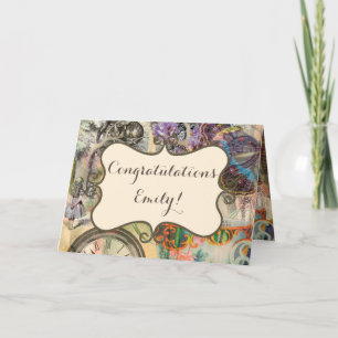 Cartão Cheshire Cat Alice Wonderland Classic