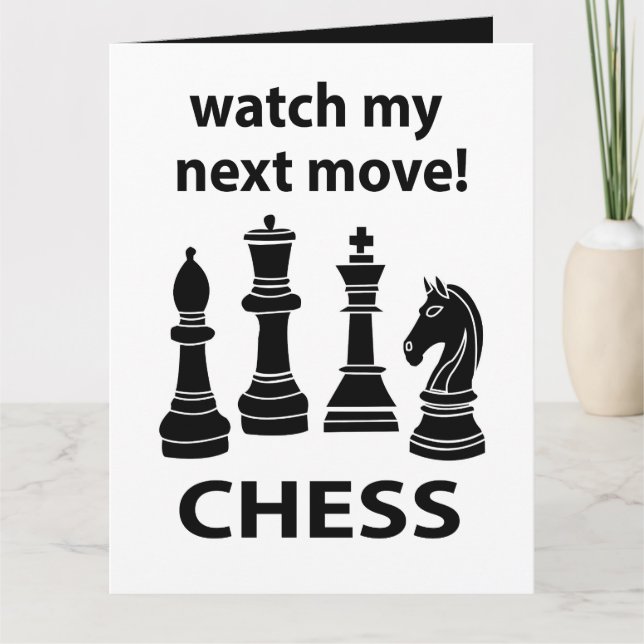 Cartão Chess Assista Meu Próximo Chess (Frente)