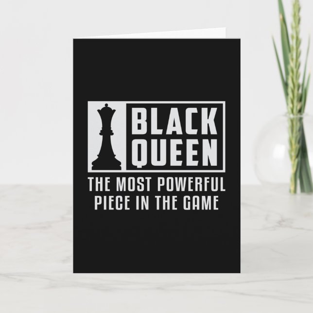 Cartão Chess Black Queen Chess Board Checkmate Board Gift (Frente)
