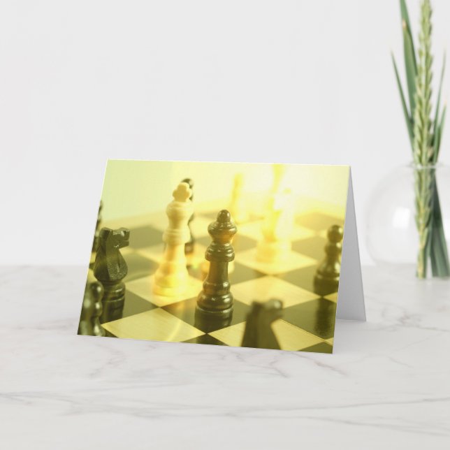 Cartão Chess Board Greeting Card (Frente)