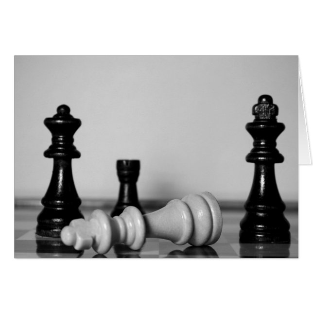 Cartão Chess Checkmate (Frente Horizontal)