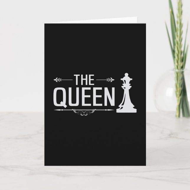 Cartão Chess Chess Board Checkmate Queen Board Game Gift (Frente)