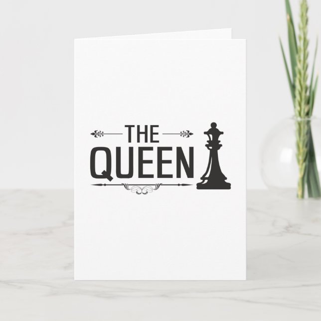Cartão Chess Chess Board Checkmate Queen Board Gift Idea (Frente)