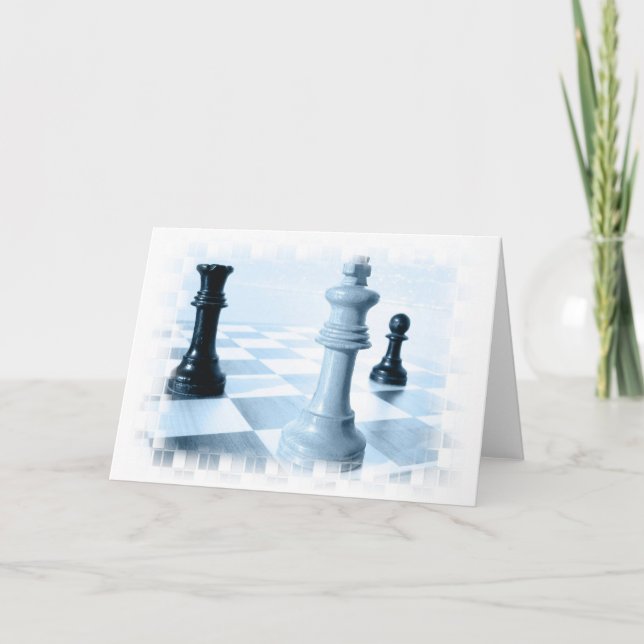 Cartão Chess Design  Greeting Card (Frente)