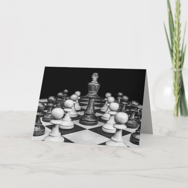 Cartão chess game greeting card (Frente)