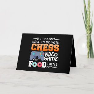 Cartão Chess Gift   Chess Video Game Or Food Design