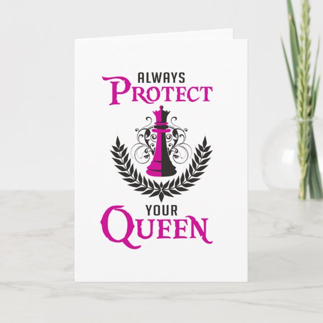 Cartão Chess Queen Chess Board Checkmate Board Funny Gift (Frente)