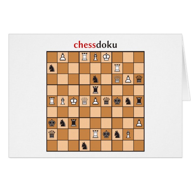 Cartão chessdoku (Frente Horizontal)