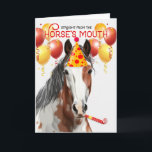 Cartão Chestnut Pinto Horse Funny Birthday<br><div class="desc">Para o amante do Pinto ou alguns chamam-lhes Tintas, Cavalo, este está pronto para um grande golpe de aniversário e envia humor de cavalo para a cara ou garota de aniversário.</div>