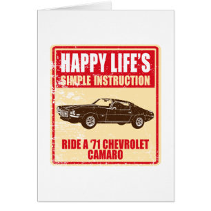 Cartão Chevrolet Camaro 1971