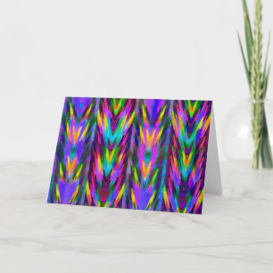 Cartão Chevron tribal brilhante