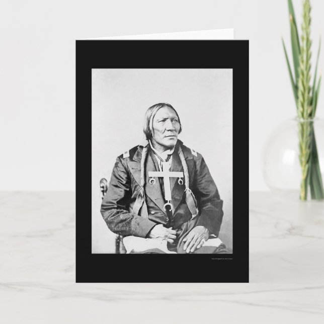 Cartão Cheyenne Indian Little Robe 1870 (Frente)