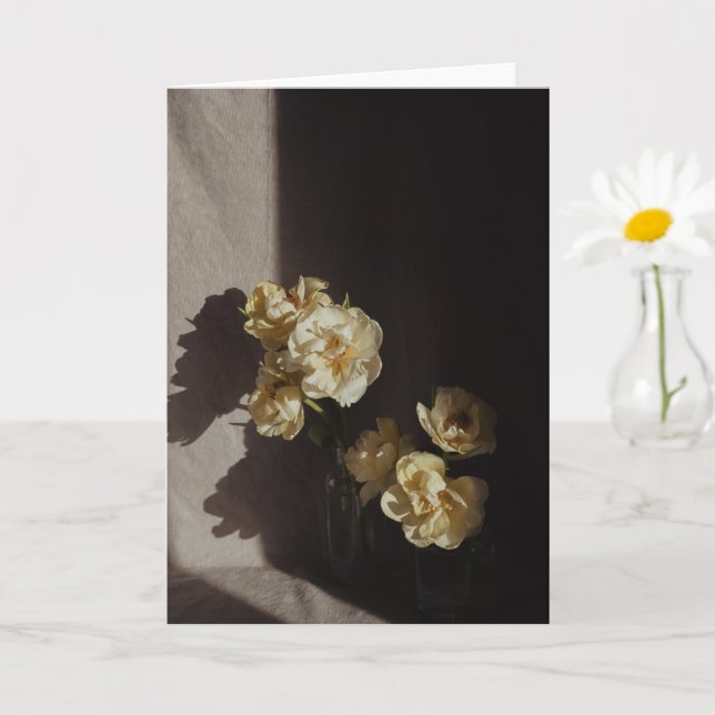 Cartão Chiaroscuro Still Life Yellow Tulip Sympathy (Planta pequena)