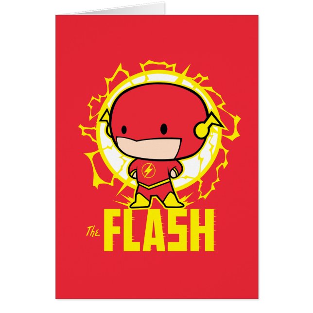 Cartão Chibi Flash com eletricidade (Frente)