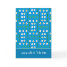 Chic April Birthday Card: Visitas em Teal
