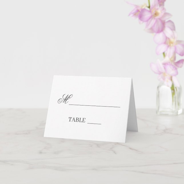 Cartão Chic elegant mesa de casamento (Orquídea)