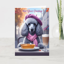 Cartão Chic Poodle (Pie Pumpkin & Pumpkin Spice Latte)