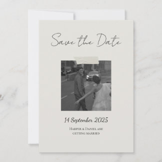 Cartão Chic Save The Date com toque pessoal