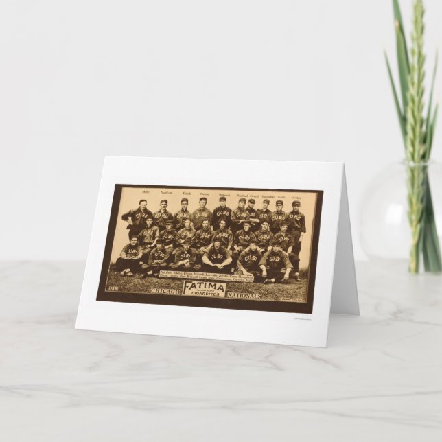 Cartão Chicago Cubs Baseball 1913 (Frente)