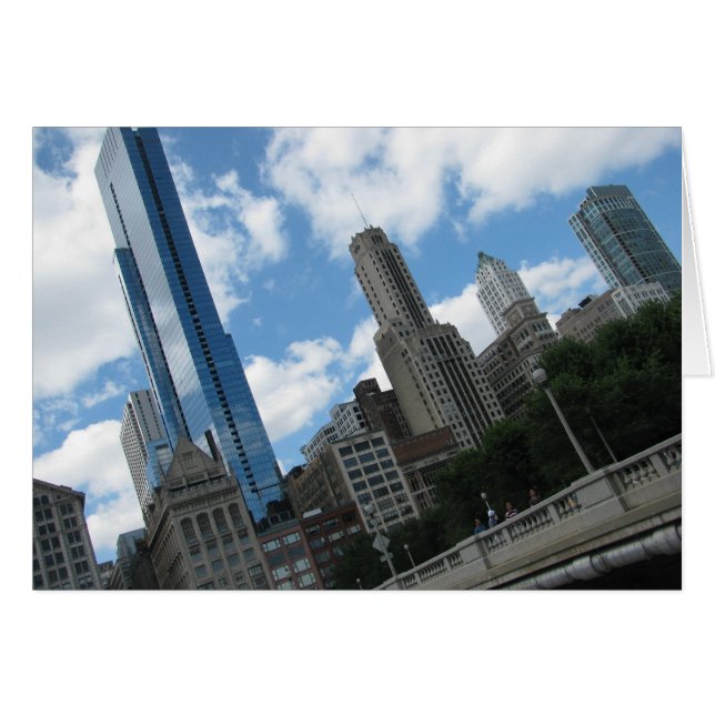 Cartão Chicago Skyline (Frente Horizontal)