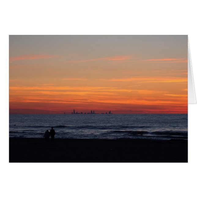 Cartão Chicago Sunset 2 (Frente Horizontal)