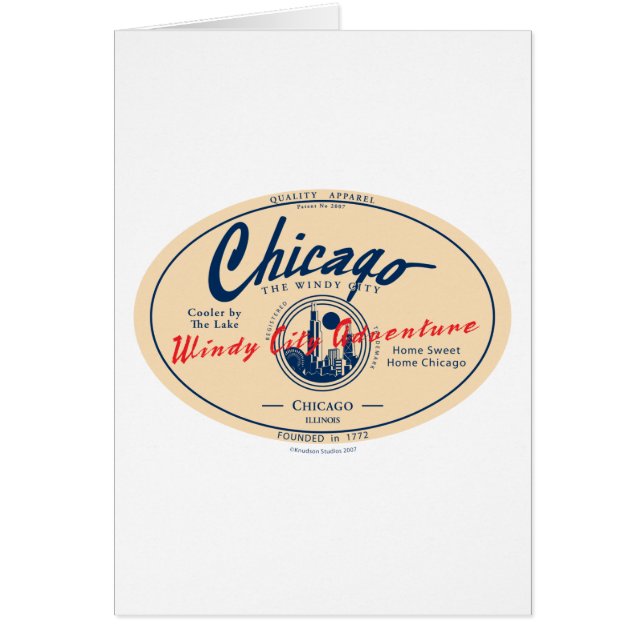Cartão Chicago Windy City (Frente)
