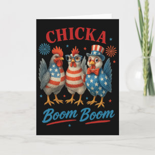 Cartão Chicka Boom Boom Equipe de Frango Patriota 4 de Ju