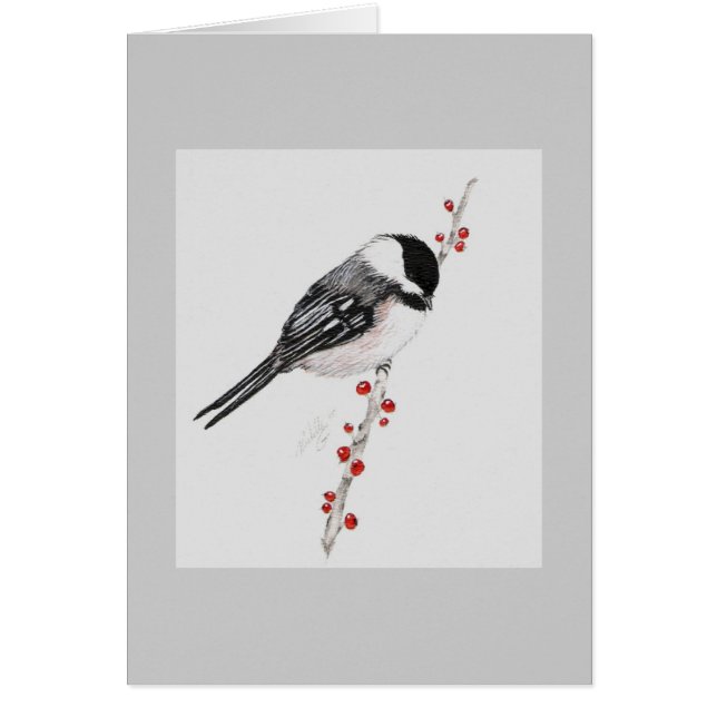 Cartão chickadee (Frente)