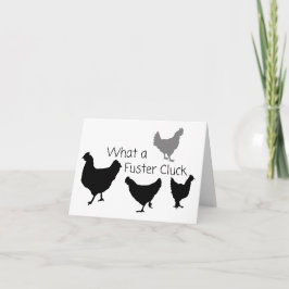 Cartão Chicken Humor: Qual é a Pilha do Fuster? EM BRANCO