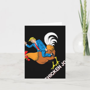 Cartão Chicken Jockey Trump Engraçado Meme Surreal Humor 