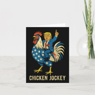 Cartão Chicken Jockey Trump Engraçado Memória