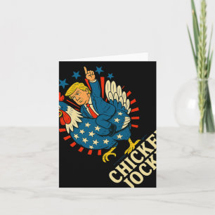 Cartão Chicken Jockey Trump Engraçado Memória 1