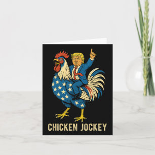 Cartão Chicken Jockey Trump Engraçado Memória 7