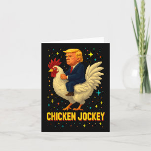 Cartão Chicken Jockey Trump Engraçado Memória 8