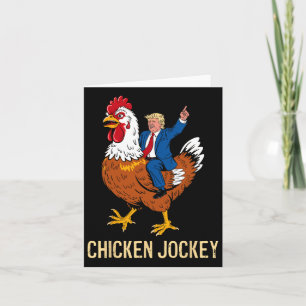 Cartão Chicken Jockey Trump Engraçado Memória 9