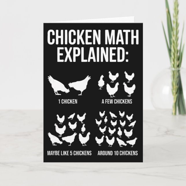 Cartão Chicken Math Explained, Chicken Owner  (Frente)
