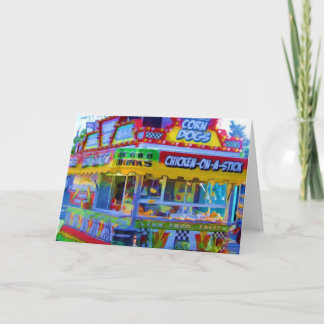 Cartão Chicken on a stick at Indiana State Fair