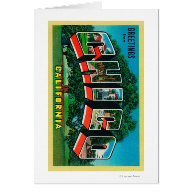 Cartão Chico, Califórnia - Grandes Cenas de Letra (Frente)