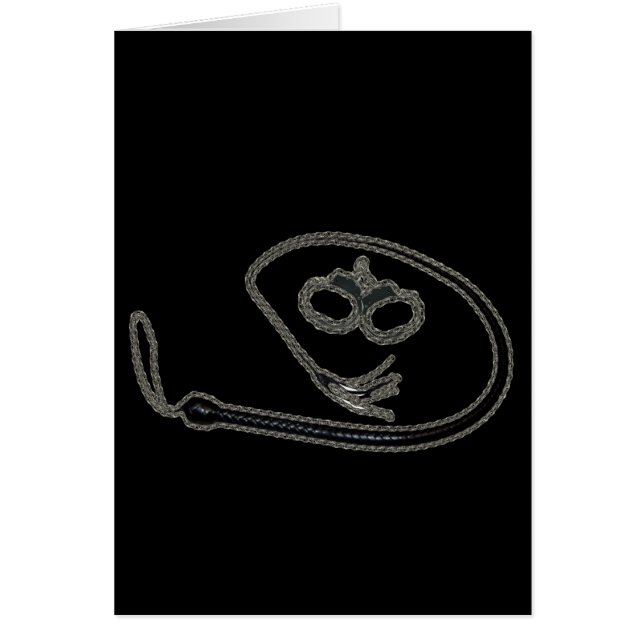 CARTÃO CHICOTE E PUNHOS VERMELHOS (Frente)