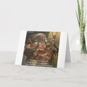 Cartão Chief Joseph & Nature Quote Gifts Tees & Cards