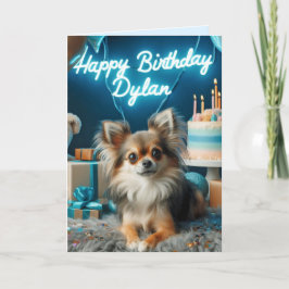 Cartão Chihuahua Birthday Card Feliz Aniversário Dylan