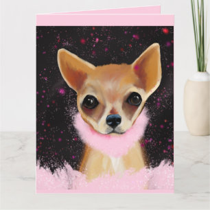 Cartão Chihuahua Bling     